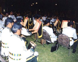 Military-Band A military band was in attendance to entertain the guests.
