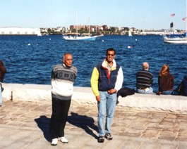 Dinesh-Dad-Pier It's always boating time when the sun is out