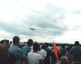 C5-FlyBy-Landing A C-5 comes in for a landing.